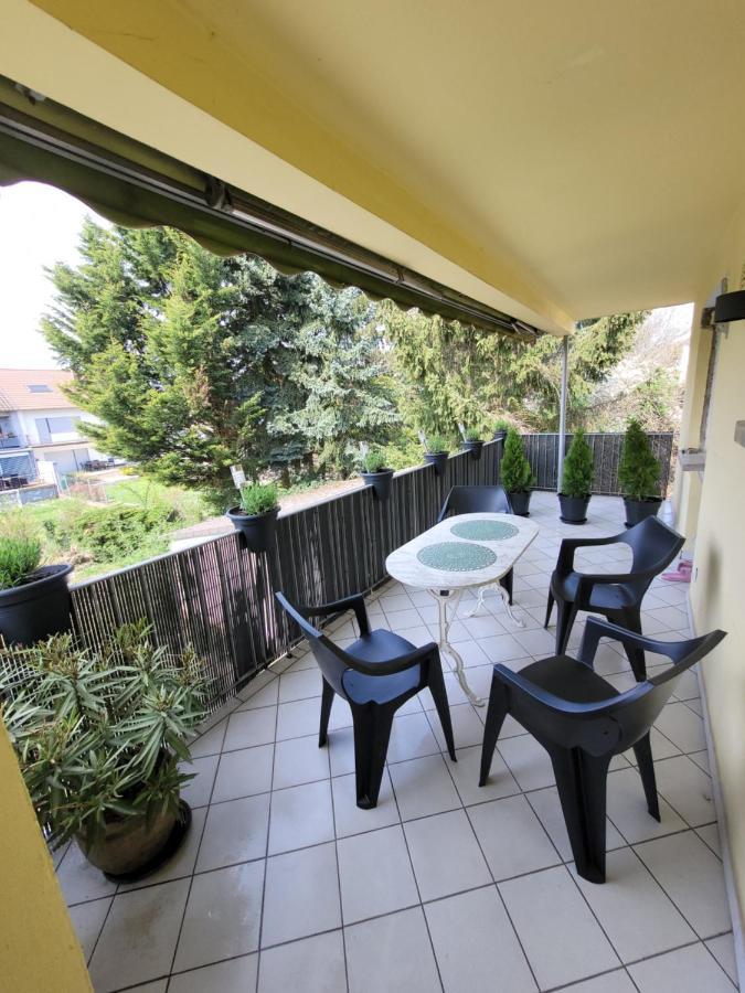 Ferienwohnung Anna Oftersheim Schwetzingen Hockenheim 3 Zimmer mit Balkon Exterior foto